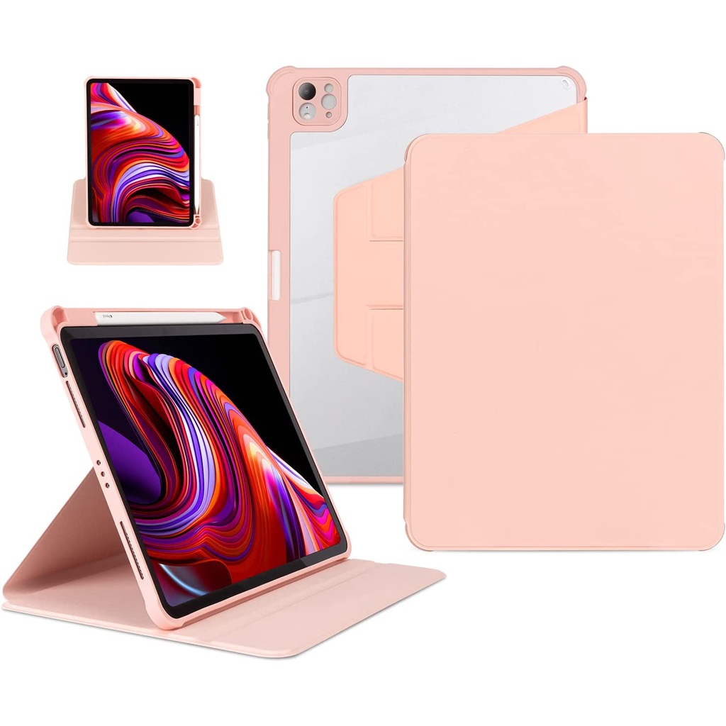 Ốp Máy Tính Bảng Cứng Có Thể Xoay 360 Độ Cho iPad 10.2-inch Air 5 Air 4 10.9 9th Gen 8th Gen 7th Gen 5th Gen 9.7-inch Pro 11 inch 2022 2021 2020 2018