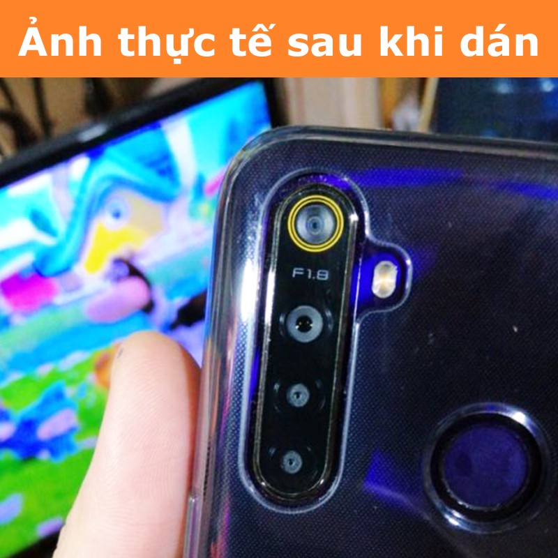 Bộ 2 miếng dán cường lực camera Realme 5, 5 Pro dùng chung