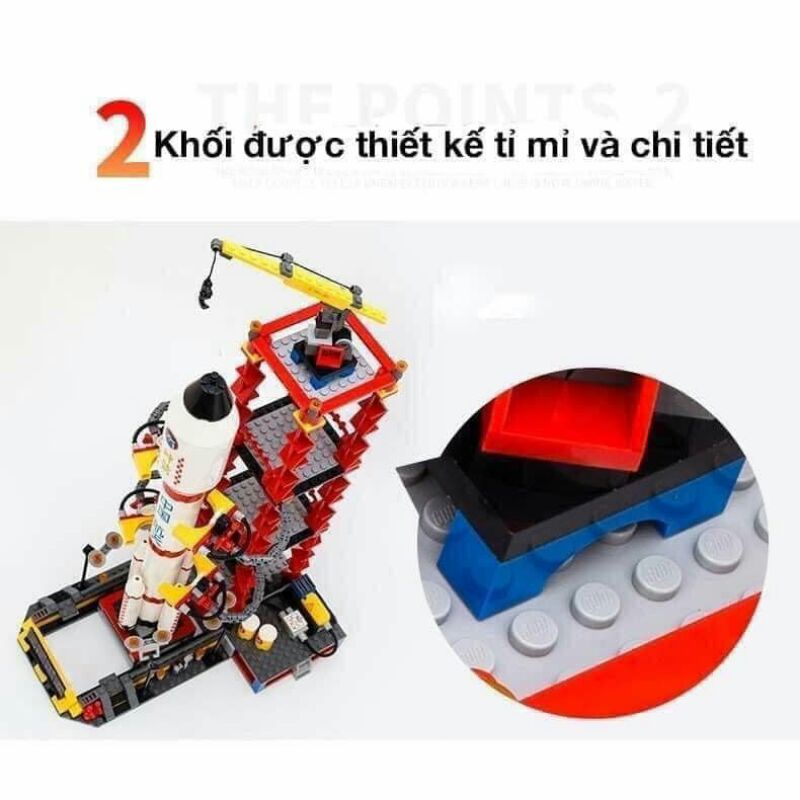 Bộ lắp ghép Lego Tàu Vũ Trụ Không Gian 679 chi tiết siêu nét đẹp, khơi sáng tạo cho bé (Hộp xanh Gudi chuẩn xịn)