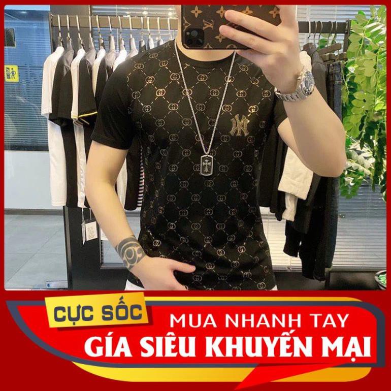 CHÍNH HÃNG 100% ODER ODER Áo thun polo cổ tròn tay ngắn nam ver sace in Gucci cao cấp BAO RE