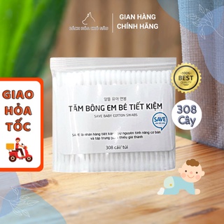 Tăm Bông Baby Hàn Quốc Thân Nhựa LOTTE Choice L 308 Cây Gói Siêu Tiết Kiệm