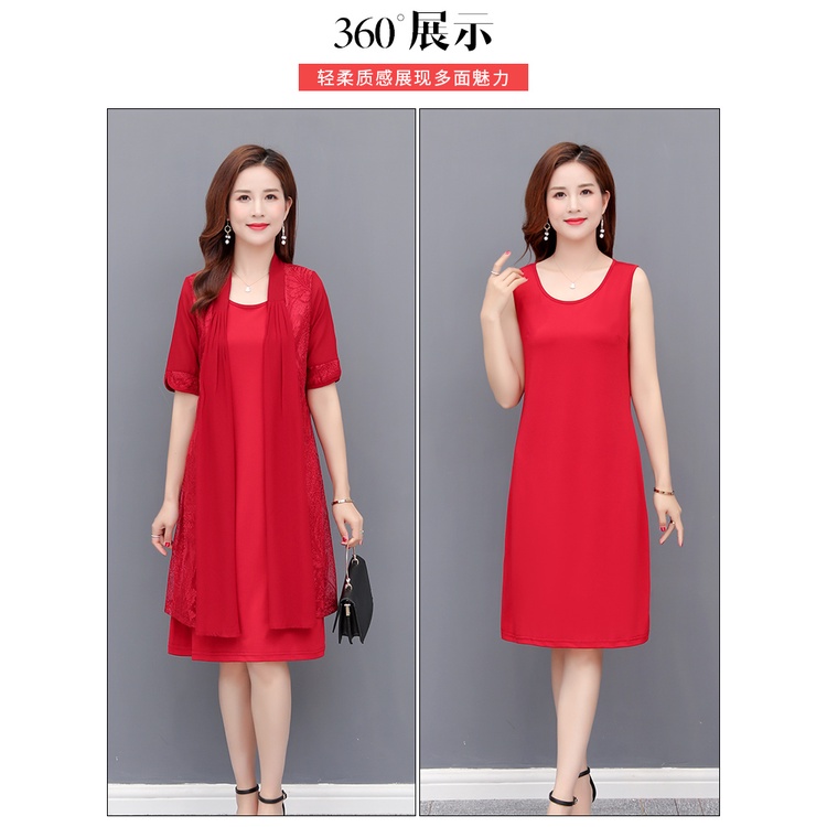 Bộ Đầm Thời Trang Mùa Hè Kiểu Mới Phong Cách Phương Tây Dành Cho Phụ Nữ Trung Niên 2022