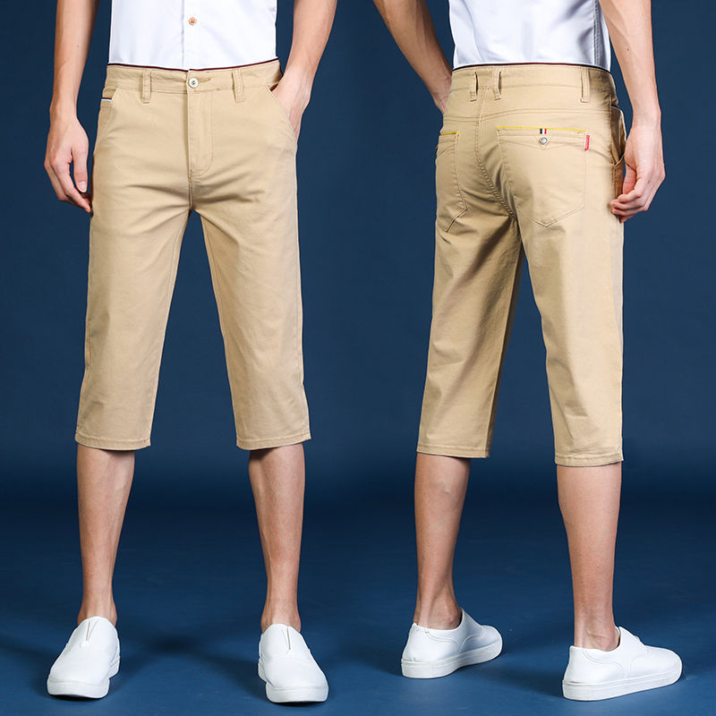 Quần lửng kaki BEFOYI S4170769 dài 3/4 thời trang công sơ cho nam