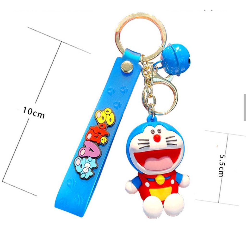 Móc khóa Doraemon Nobita, móc khóa cute dễ thương chất liệu silicon dùng làm quà tặng, dây treo