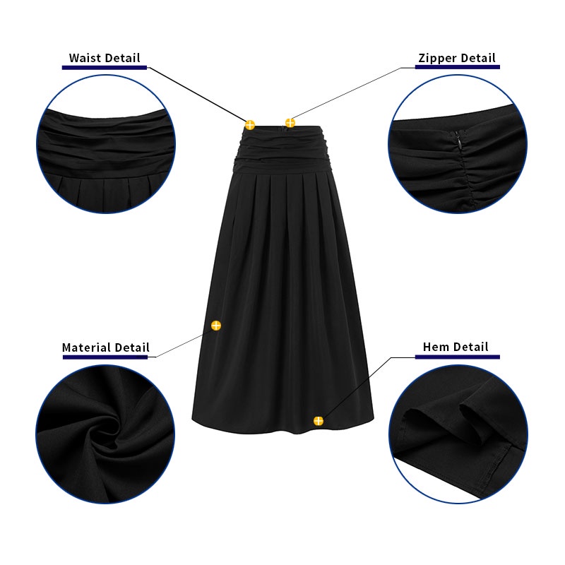 Chân váy chữ A Zanzea màu trơn thời trang thanh lịch cho nữ