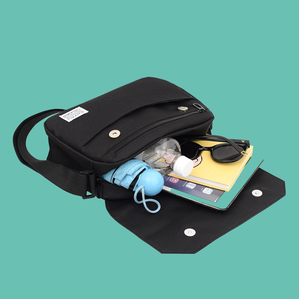 Túi đeo chéo nam nữ Unisex Black Rice phong cách hiện đại Hàn Quốc