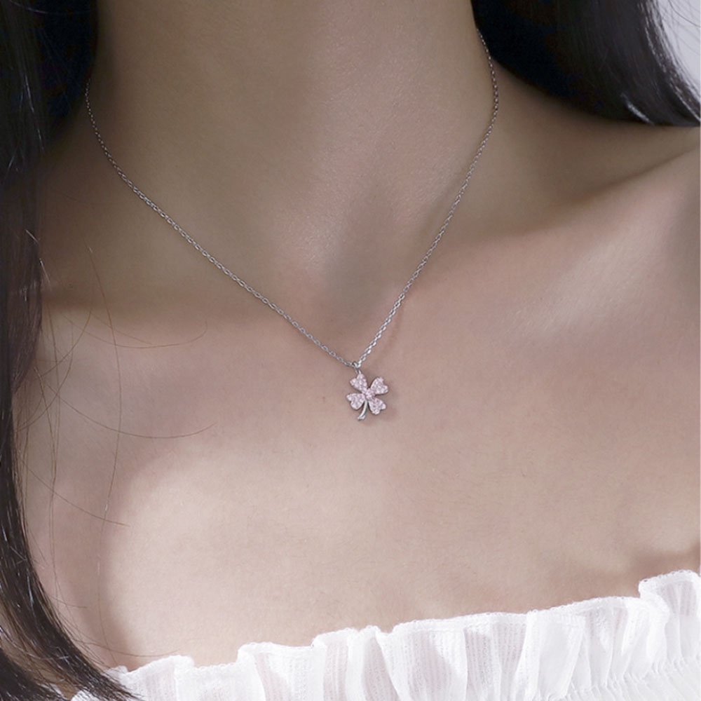 Vòng Cổ Mặt Cỏ Bốn Lá May Mắn Thời Trang