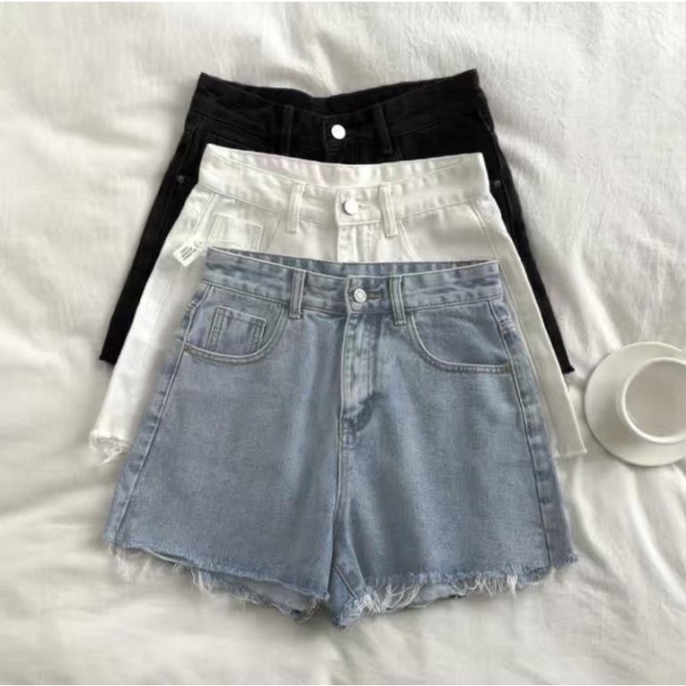 Quần Short jean/quần jean ngắn cơ bản 3 màu xanh trắng đen dành cho nữ 💯