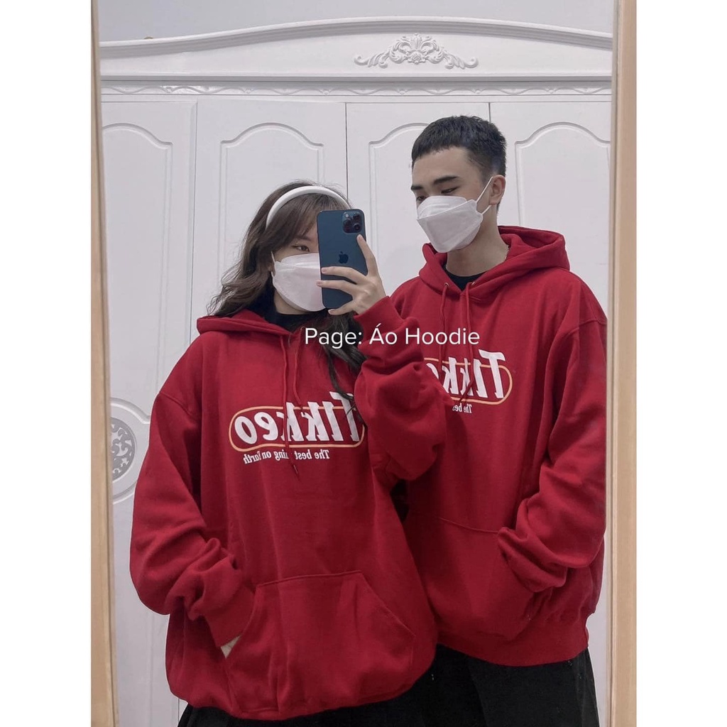 Áo Hoodie Tone Đỏ Đô Nhiều Mẫu Cotton Thường Form Rộng Nam Nữ Mặc