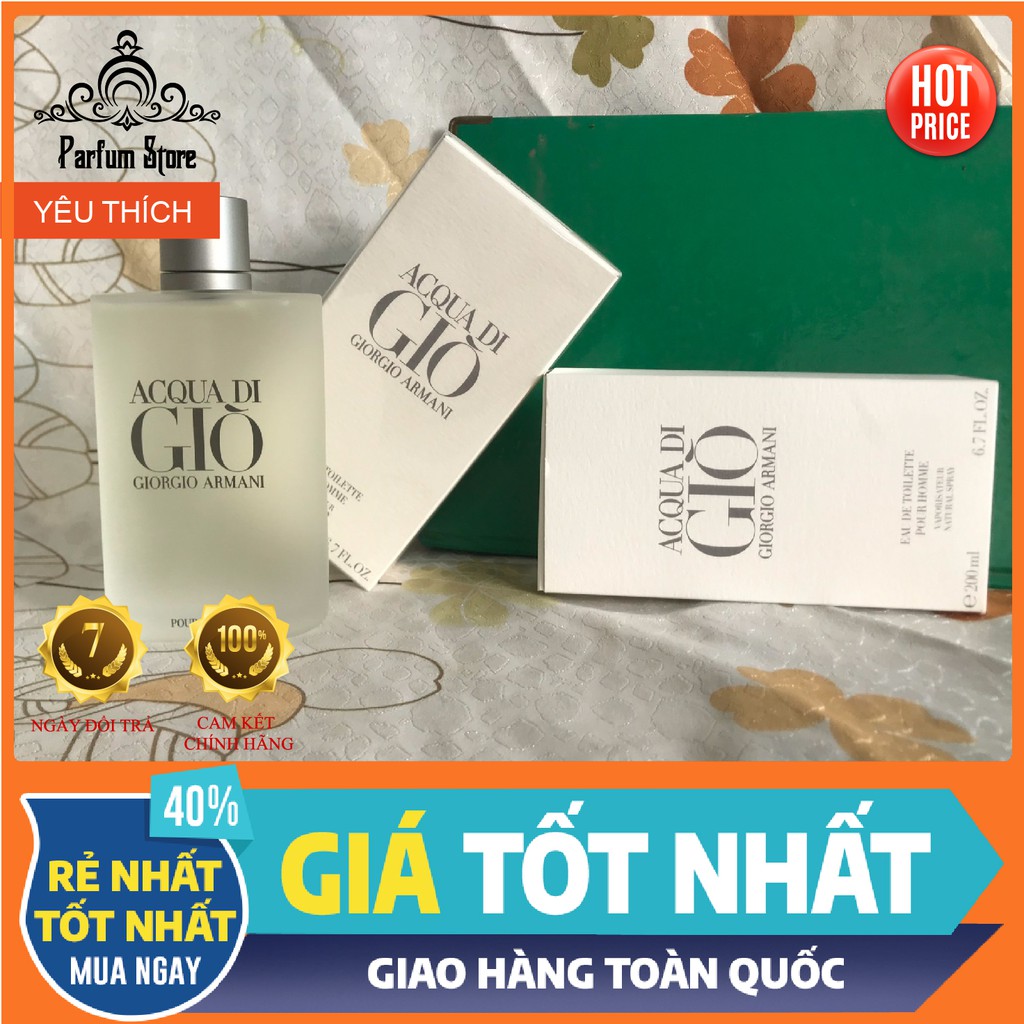 [XẢ HÀNG GIÒ TRẮNG] Nước Hoa Nam Armani Acqua Di Gio Chính Hãng [TẶNG] Nước Hoa Nam Adolfo Black For Men 2ml