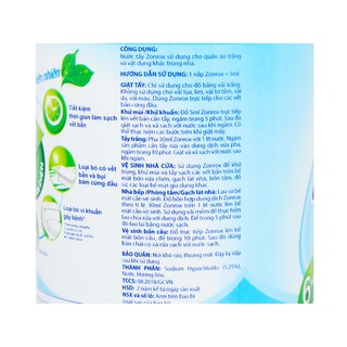 Nước tẩy TRẮNG đa năng Zonrox 1 lít