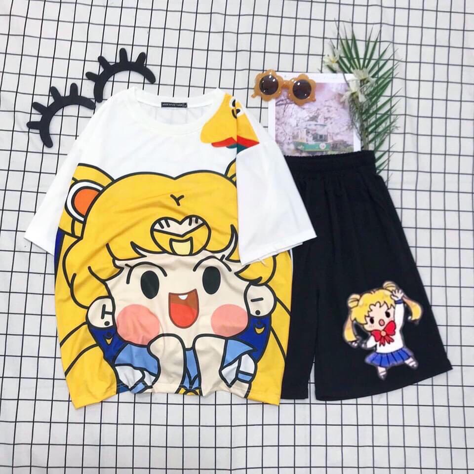 Set đồ bộ hoạt hình ❤️ Bộ mặc nhà Cartoon SAILO MOON form rộng Freesize Molly Fashion