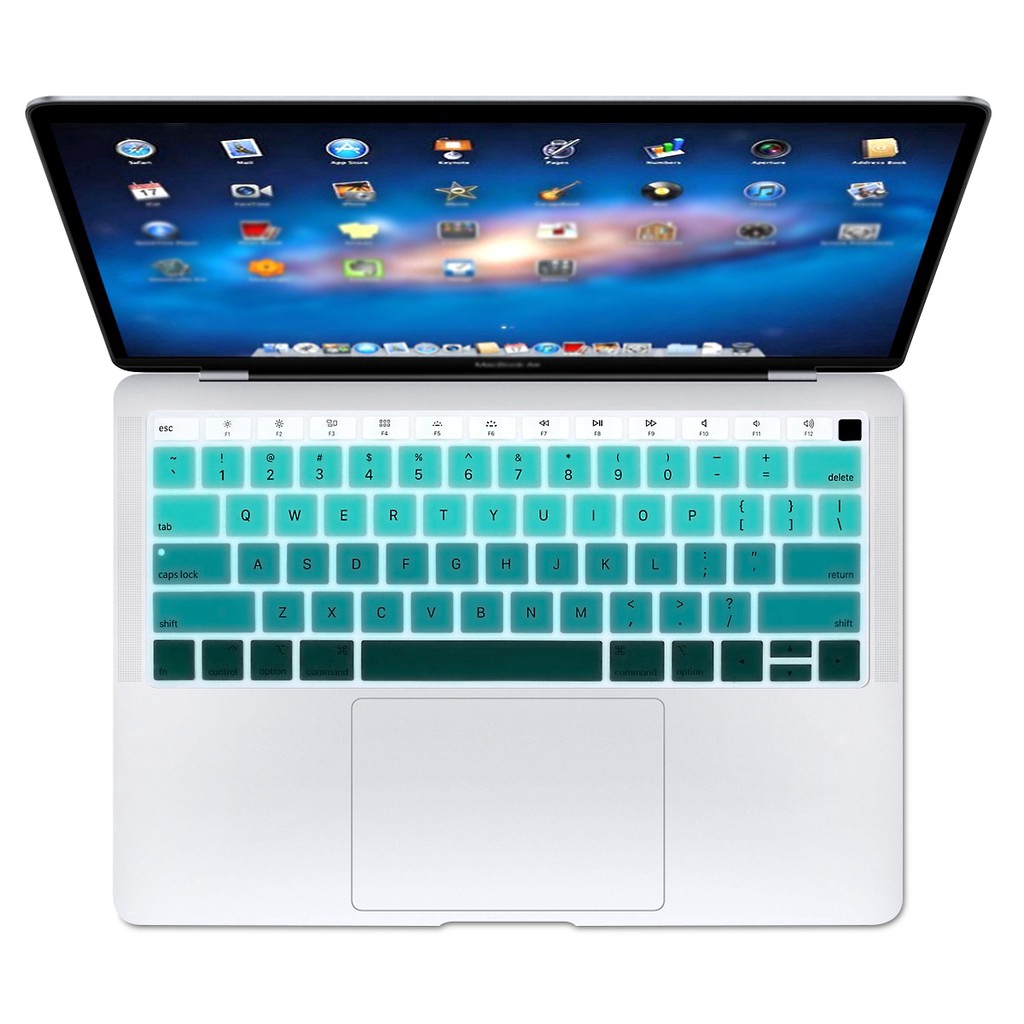 Miếng bọc bảo vệ bàn phím Macbook Air Pro Retina 11 12 13 15 A1932 A2159 A1466 A1706 bằng silicon màu gradient