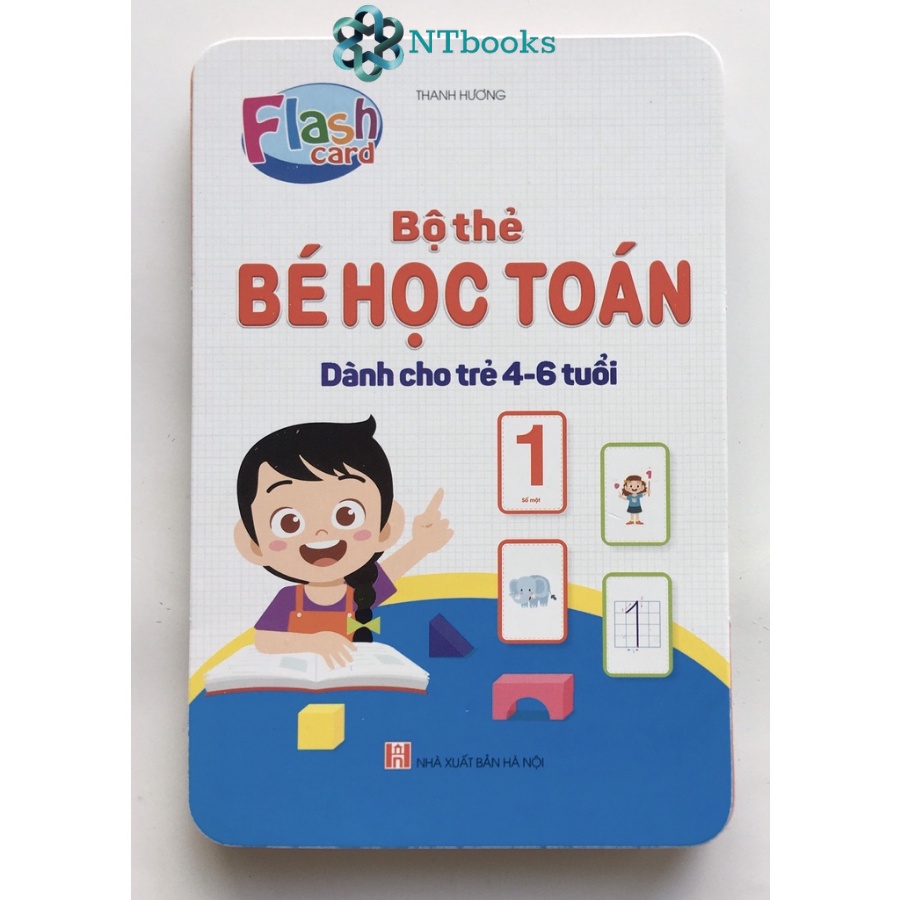Sách - Bộ Thẻ Flashcard Bé Học Toán - Tư Duy Toán Học Cho Bé Từ 4 Đến 6 Tuổi Học Số Và Phép Tính (42 Thẻ)