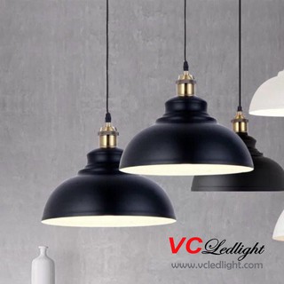 Chao đèn thả vỏ sắt đui mạ đồng