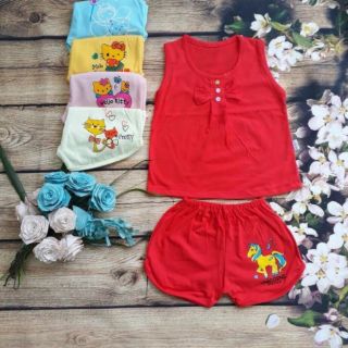 Set 5 bộ cotton cho bé gái