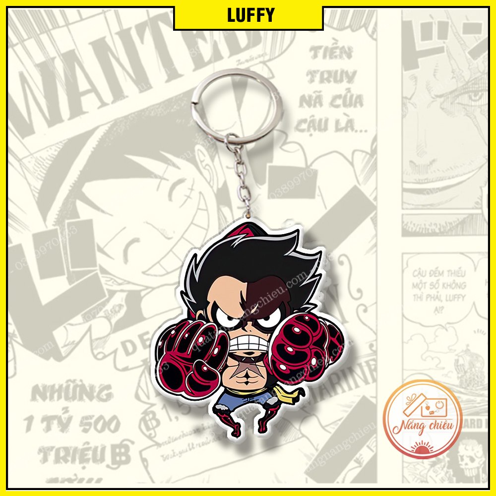 Móc Khóa Dày In Sắc Nét 2 Mặt Chibi Onepiece Luffy, Zoro, Nami, Ace, Law ☘️Quà Tặng Nắng Chiều☘️
