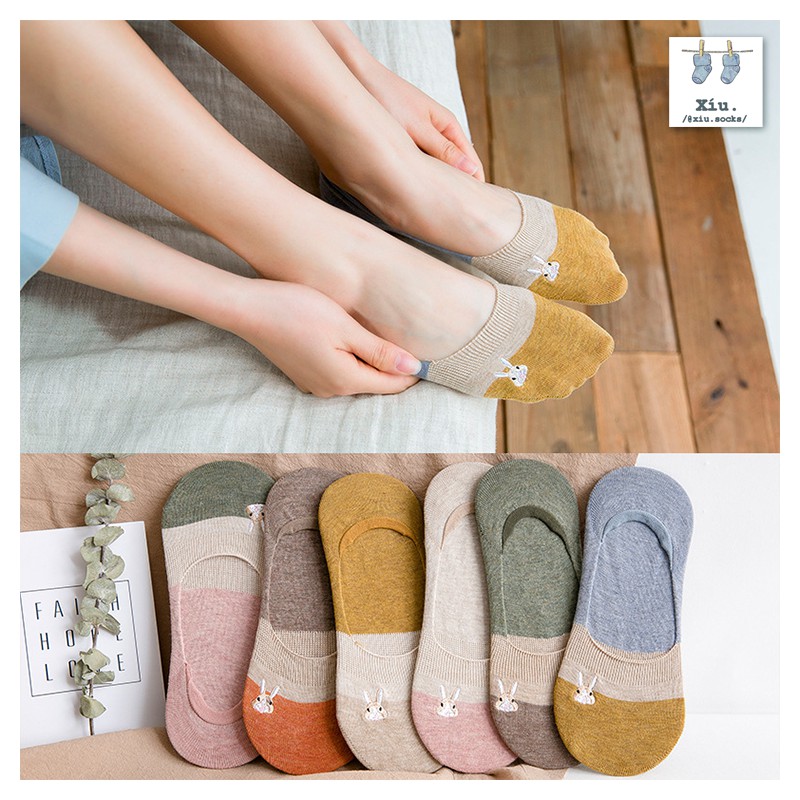 Vớ vải dệt kim mang giày lười nữ