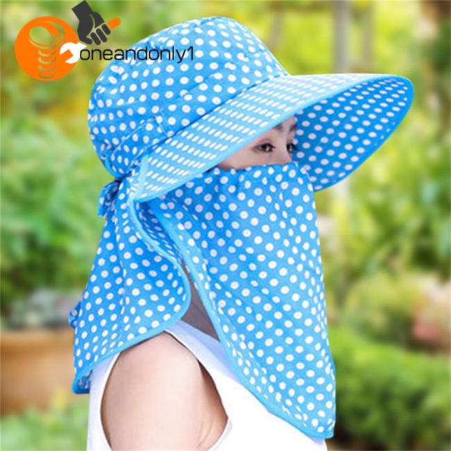 Nón Chống Nắng / Tia uv / Gió Kèm Tấm Che Mặt Tiện Dụng Cho Hoạt Động Ngoài Trời