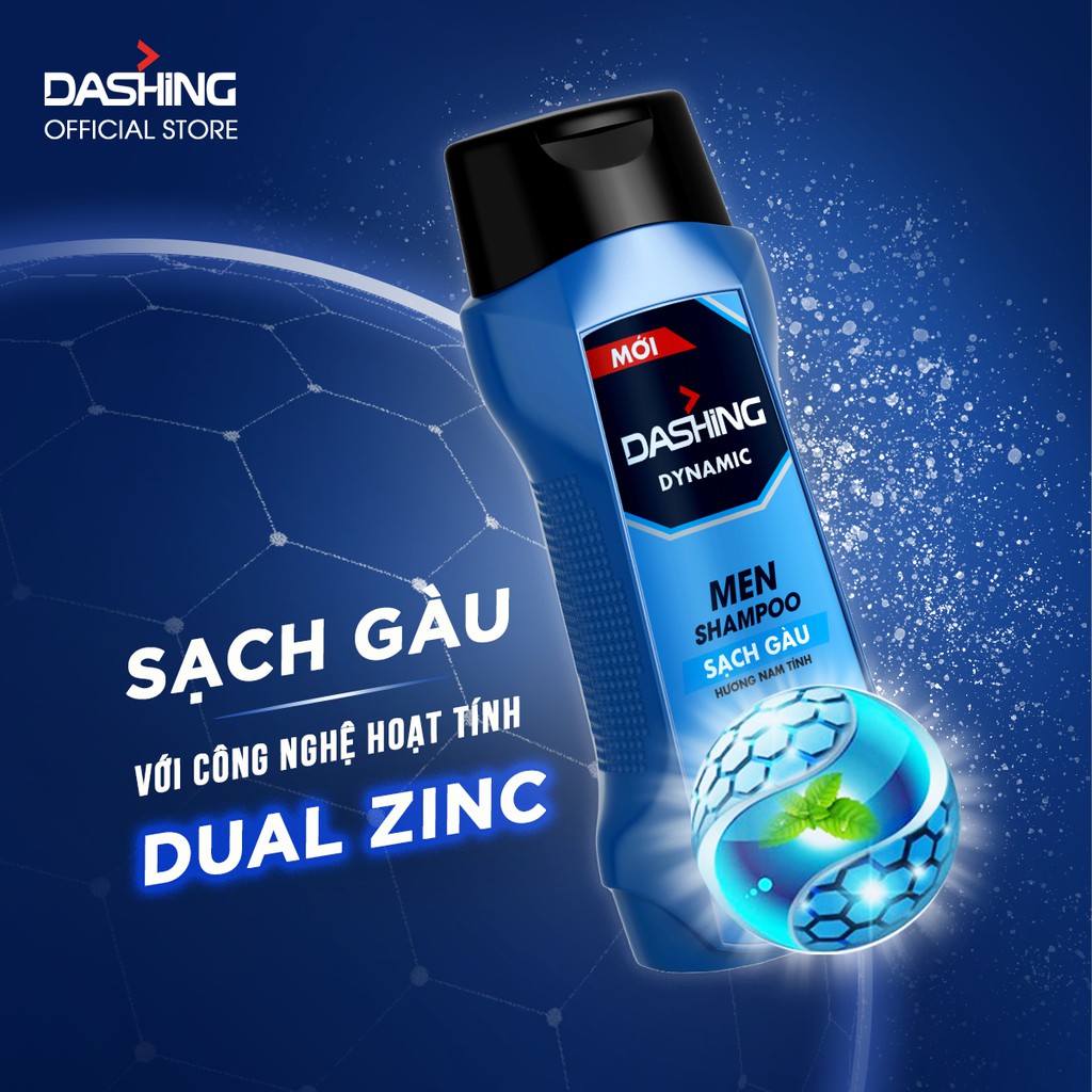 Dầu gội cao cấp Dashing Dynamic sạch gàu cho nam giới 180gr