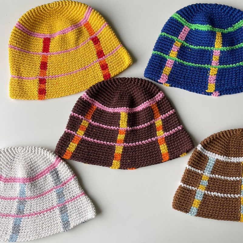 Nón Tai Bèo Dệt Kim Họa Tiết Hình Học Độc Đáo Thời Trang Cho Nữ