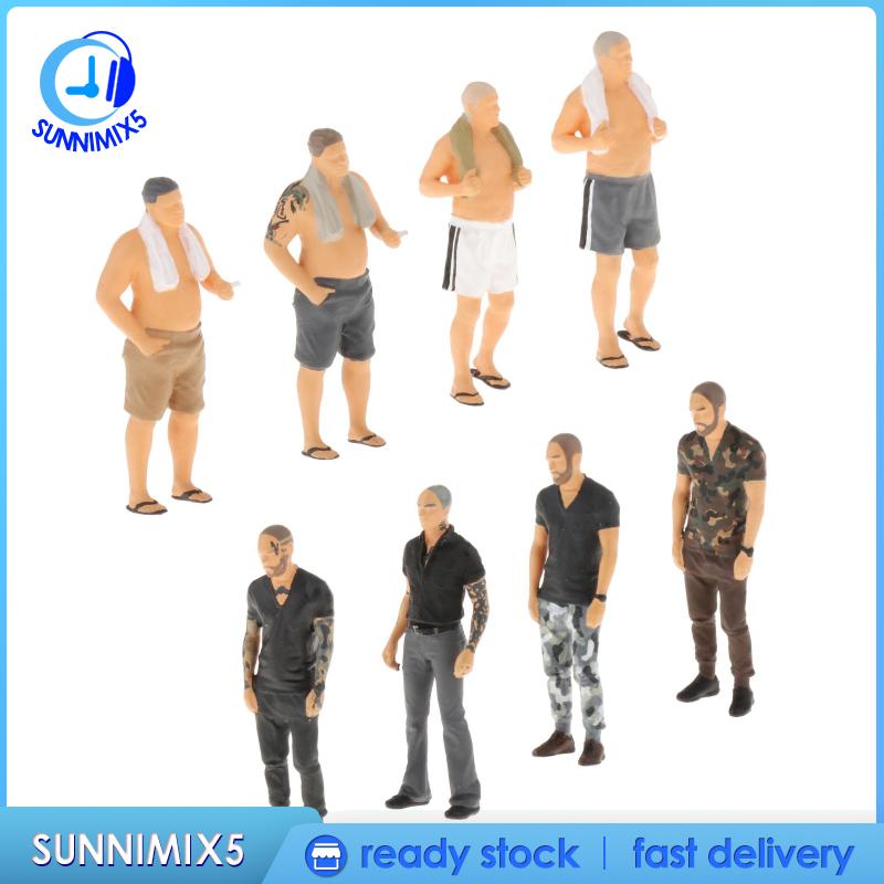 [Trend Technology]1:64th Men Figures Doll Diorama Miniature Prople Character Model for Micro Scene DIY Decor, Resin Action Figure Model Figure Statue