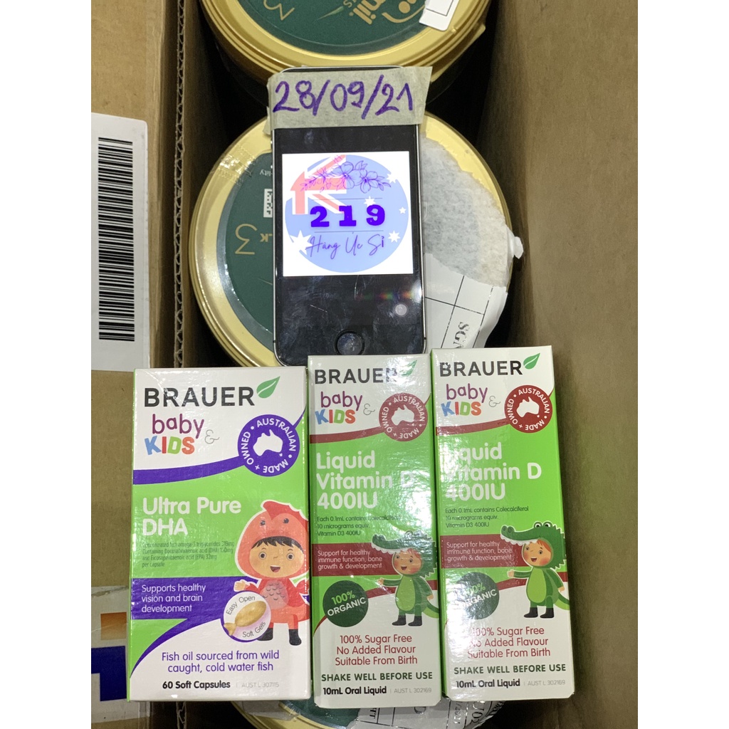 Brauer Kids Liquid Vitamin D 400IU dành cho trẻ sơ sinh trở lên
