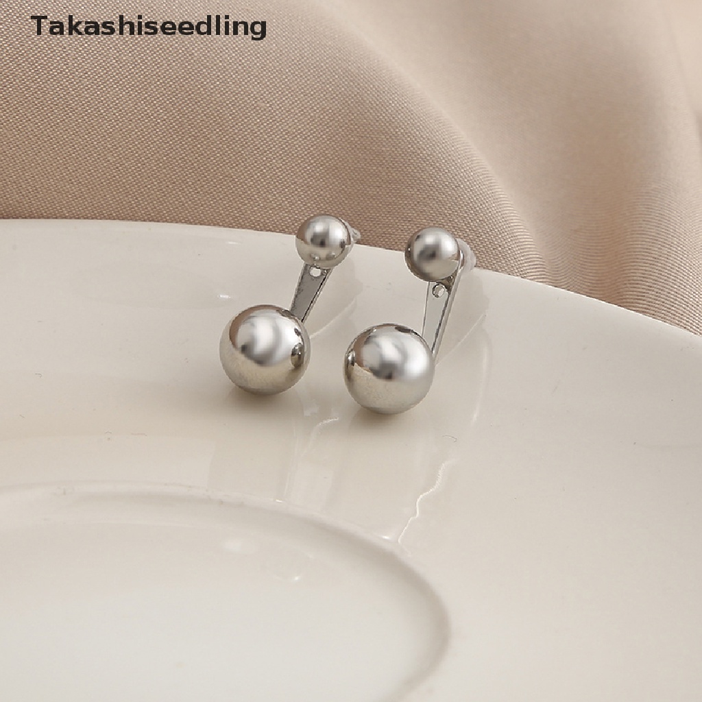 (Takashiseedling) Khuyên Tai Đính Đá Zircon Ngọc Trai Độc Đáo Phong Cách Hàn Quốc Làm Quà Cưới Bán Chạy