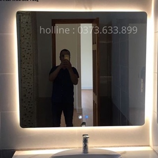 Gương chữ nhật có đèn led,gương nhà tắm phòng tắm cao cấp treo tường kích thước 70x100cm HK-3012 GUONGCAMUNGTHONGMINH