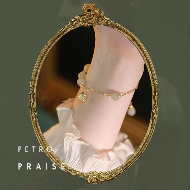 Vòng Tay Chuông Đá Ngọc Bích Nhân Tạo Hetian Làm Quà Tặng Cho Bạn Gái