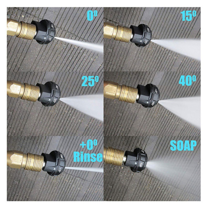 Vòi Xịt Nước 6 Trong 1 1 / 4 Inch Kết Nối Nhanh 4000 PSI