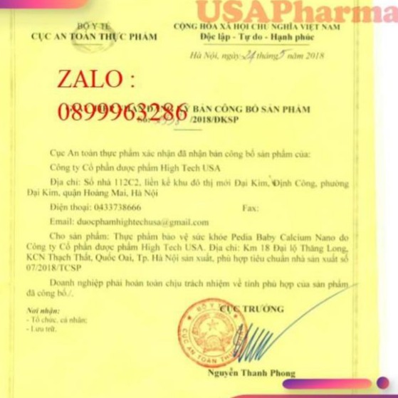 Siro Pedia baby calcium nano bổ xung canxi cho bé