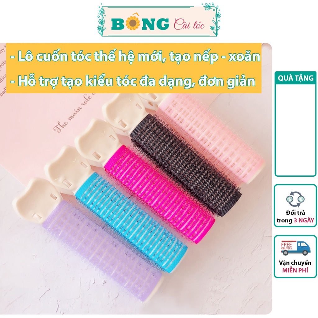 Kẹp lô cuốn tóc tự dính tạo nếp, tạo xoăn cho tóc nhiều màu phong cách Hàn Quốc KT20 - Kẹp tóc mái BÔNG Cài Tóc