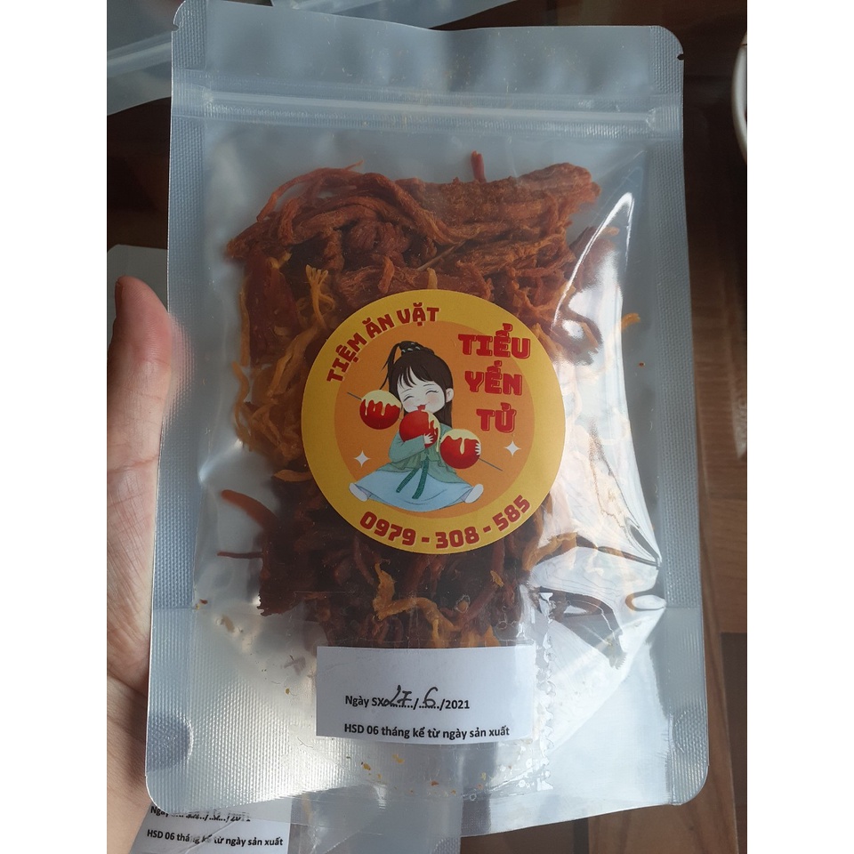 Khô heo, khô lợn ngập bơ tỏi 100gr Loại 1 mềm ngon cay vừa, đồ ăn vặt Hà Nội | BigBuy360 - bigbuy360.vn