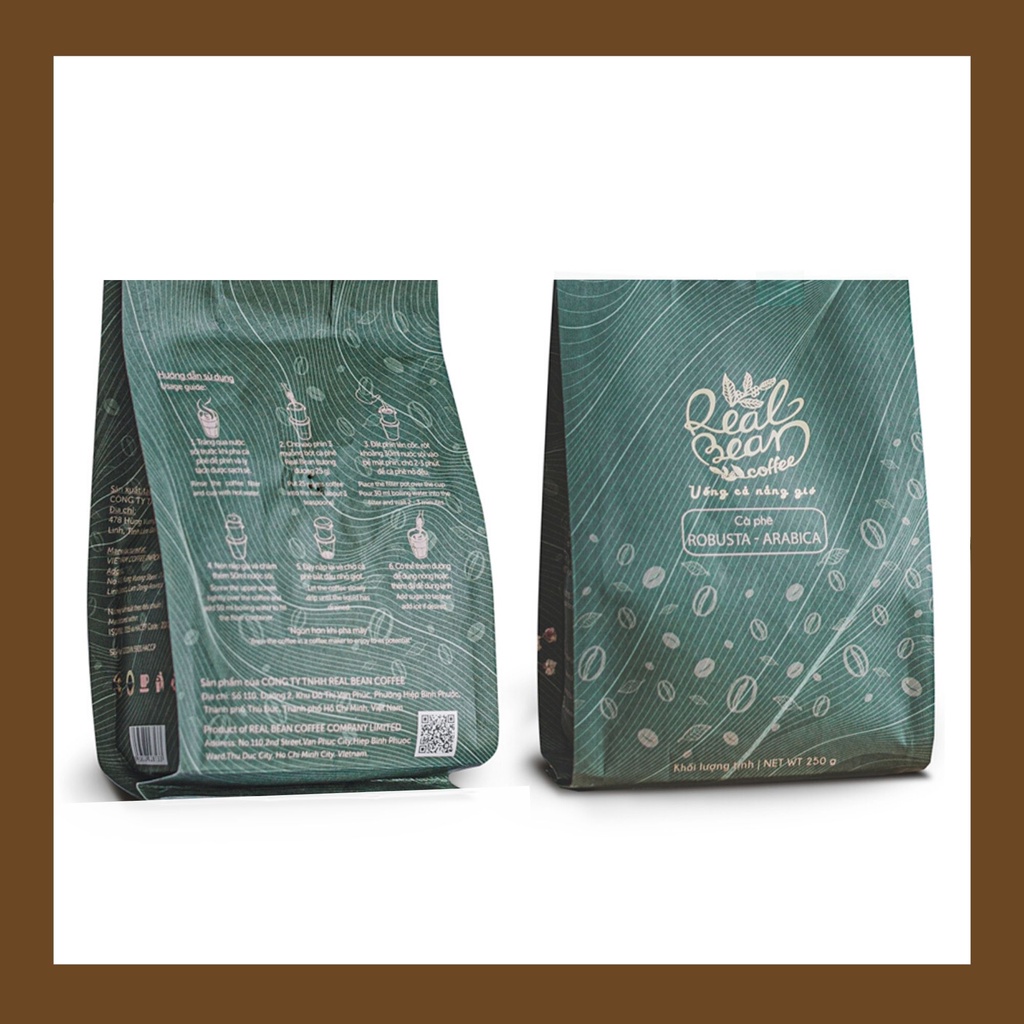 [FREESHIP] Cà phê pha phin truyền thống Gói 250g. Hai vị Arabica & Robusta kết hợp.