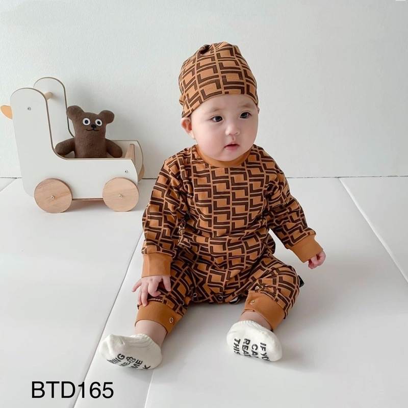 Bộ body cho bé sơ sinh, bộ liền quần hàng nỉ cotton cao cấp sang xịn cho bé từ 6-16 kg