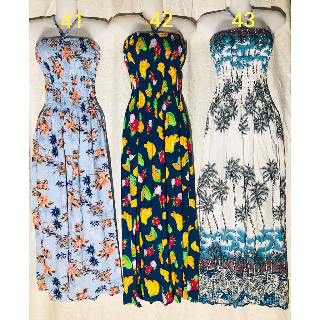 Đầm maxi cúp ngực quyến rũ (sọc/thổ cẩm/hoa lá) | BigBuy360 - bigbuy360.vn