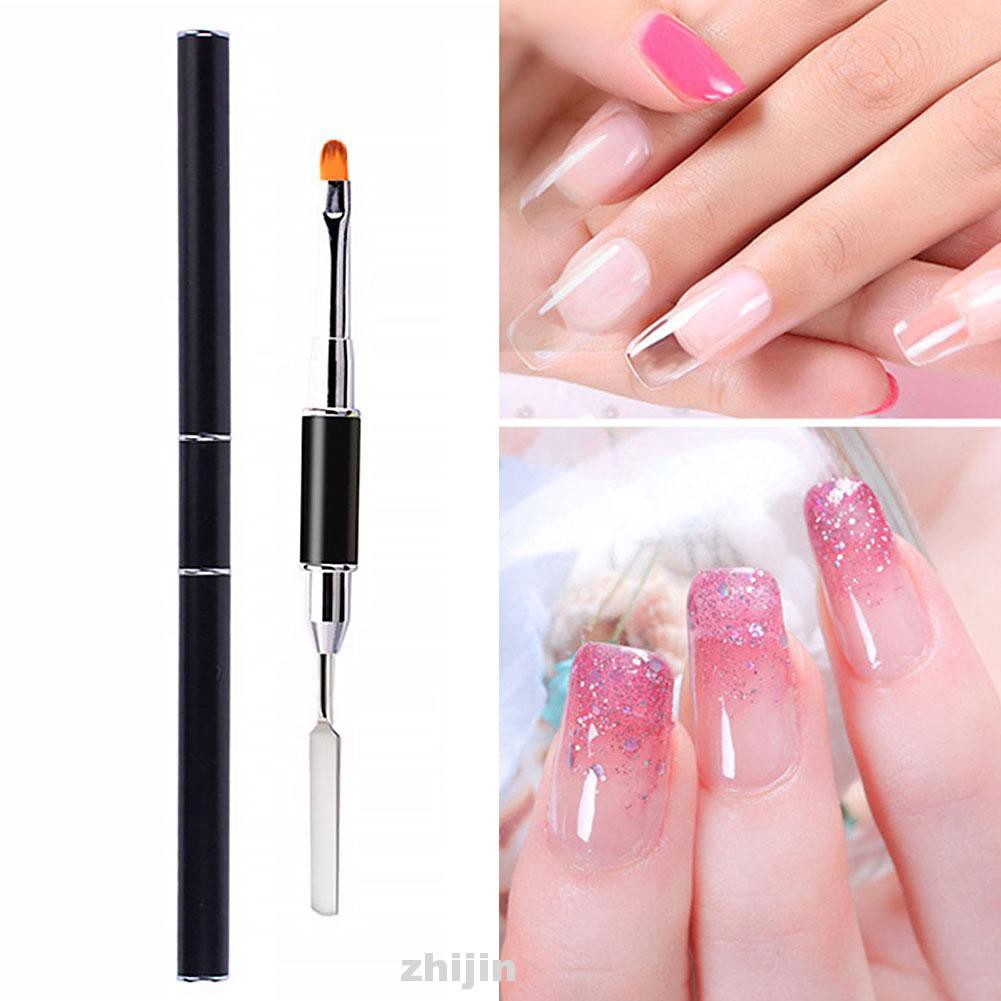 Handheld Portable Easy Clean Dual-ended Decor Tools Use With Uv Gel Slice Shape Tool PolyGel Nail Art Pen