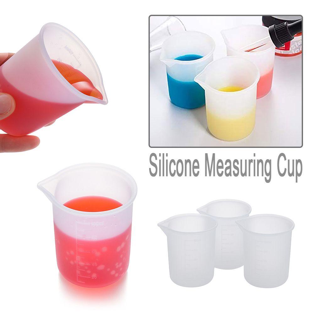 DIACHAVN Set 1 / 3 Cốc Đo Lường 30ml Bằng Silicon Mềm Chống Dính