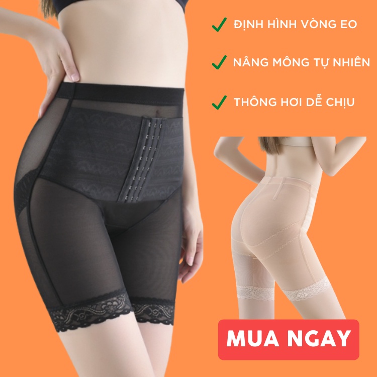 Quần gen bụng nịt eo Nâng Mông móc cài trước định hình bụng thon gọn M122
