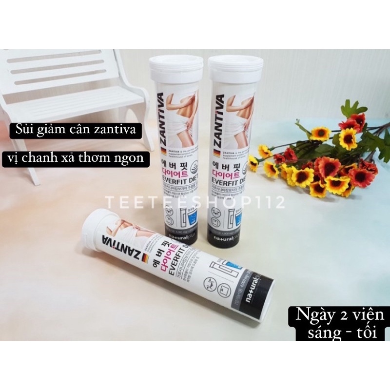 Combo 3 sủi giảm cân zantiva hàn quốc 20 viên
