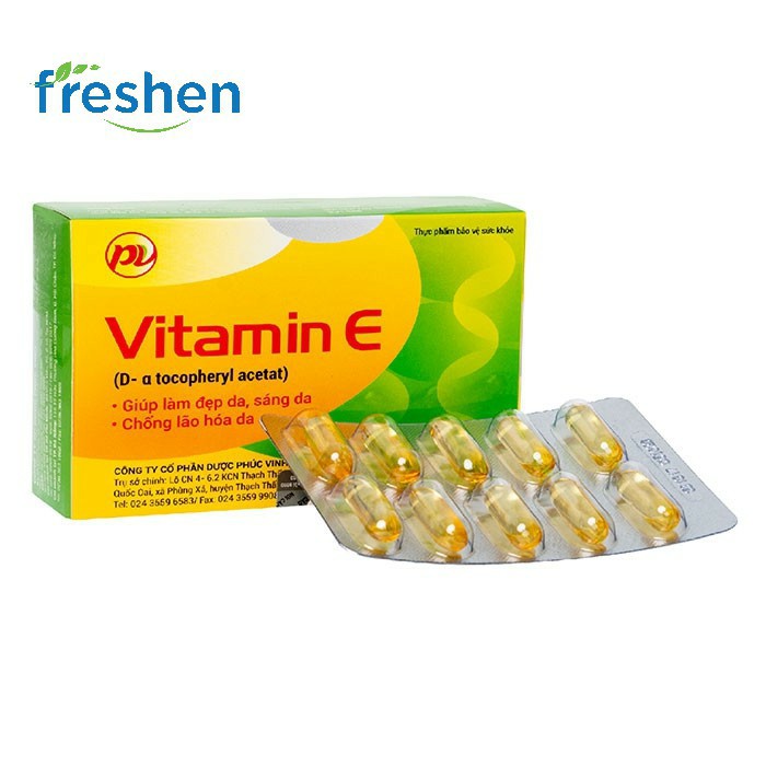 Bổ sung Vitamin E đẹp da chống lão hoá da hộp 30v