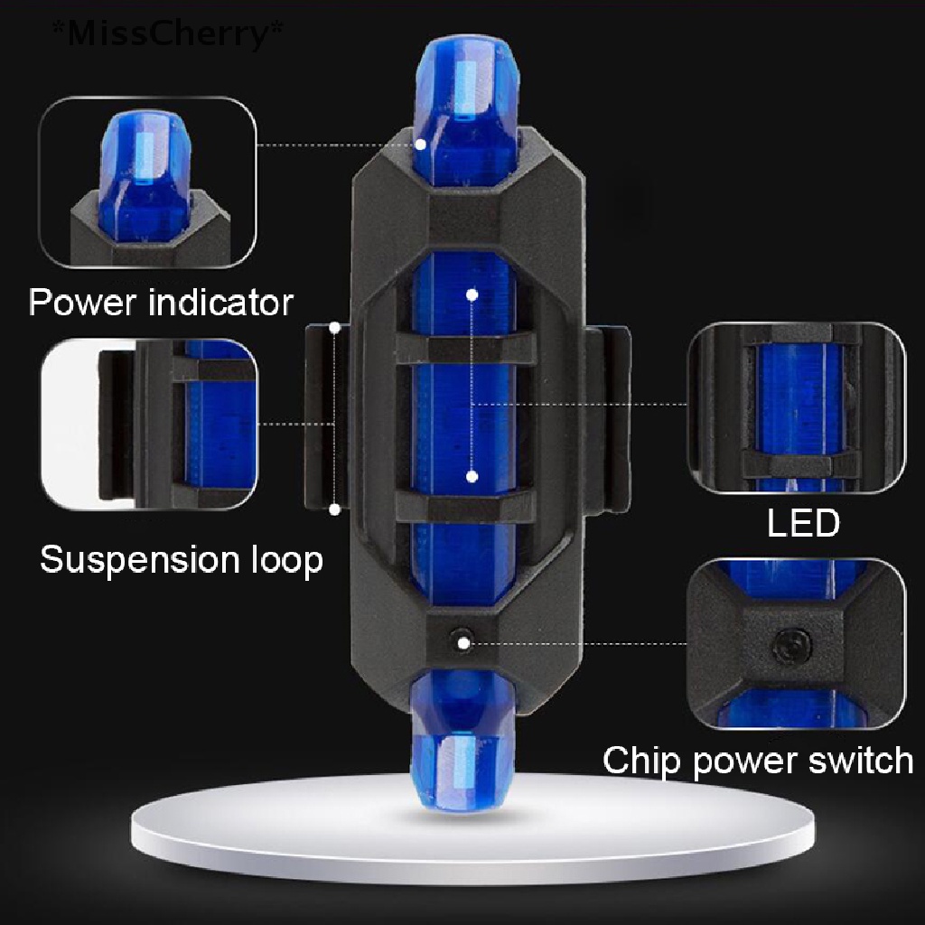 Đèn LED Cảnh Báo An Toàn Phía Trước / Sau Xe Đạp Sạc USB