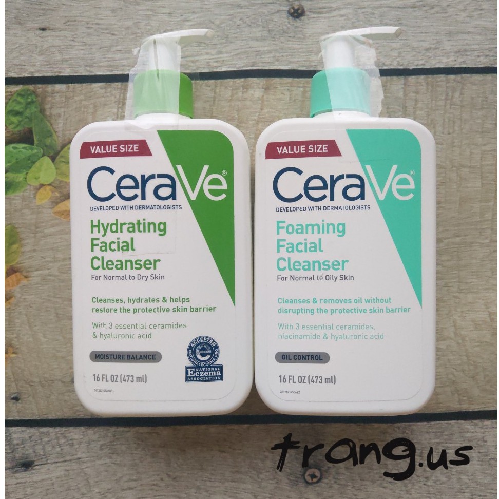 [Bill Mỹ] Sữa rửa mặt Cerave: CeraVe Hydrating Face Wash, CeraVe Foaming Face Wash