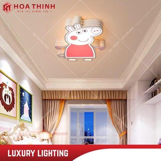 (Bảo hành 2 năm) Đèn trẻ em, đèn ốp trần lợn Peppa, trang trí phòng ngủ cho bé HTOT-010, 3 chế độ ánh sáng