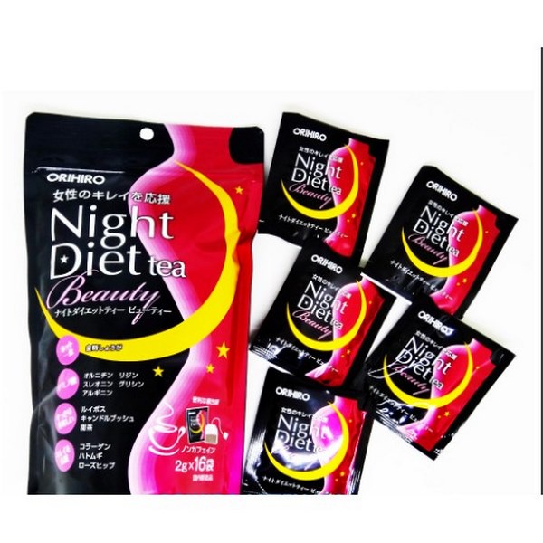 Trà Giảm Cân ban đêm Night Diet tea - ORIHIRO xanh / hồng.