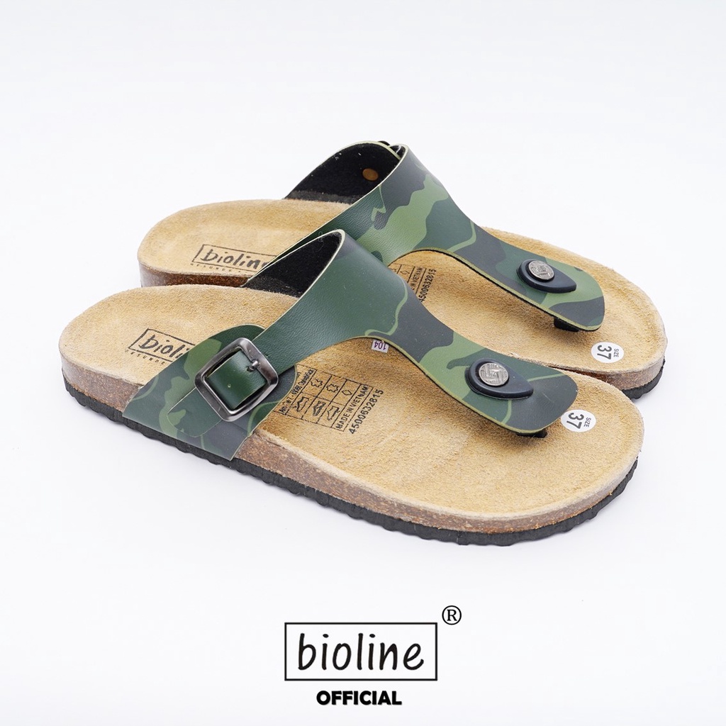 R07 - Dép Đế Trấu BIOLINE Official Quai Camo Rằn Ri Thiết Kế Tách Ngón