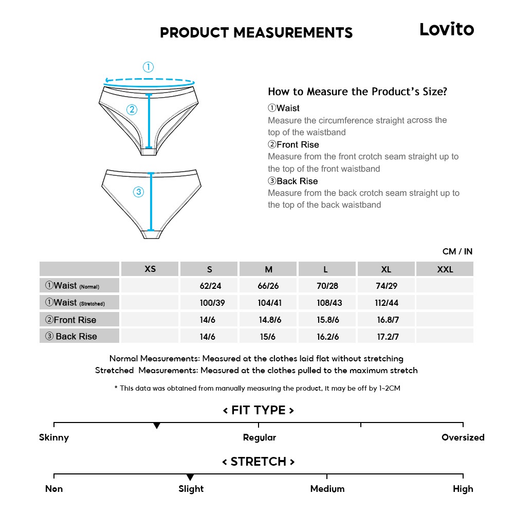 Lovito quần lót ren không co giãn L00107 (đen / xanh lá / hồng nhạt)