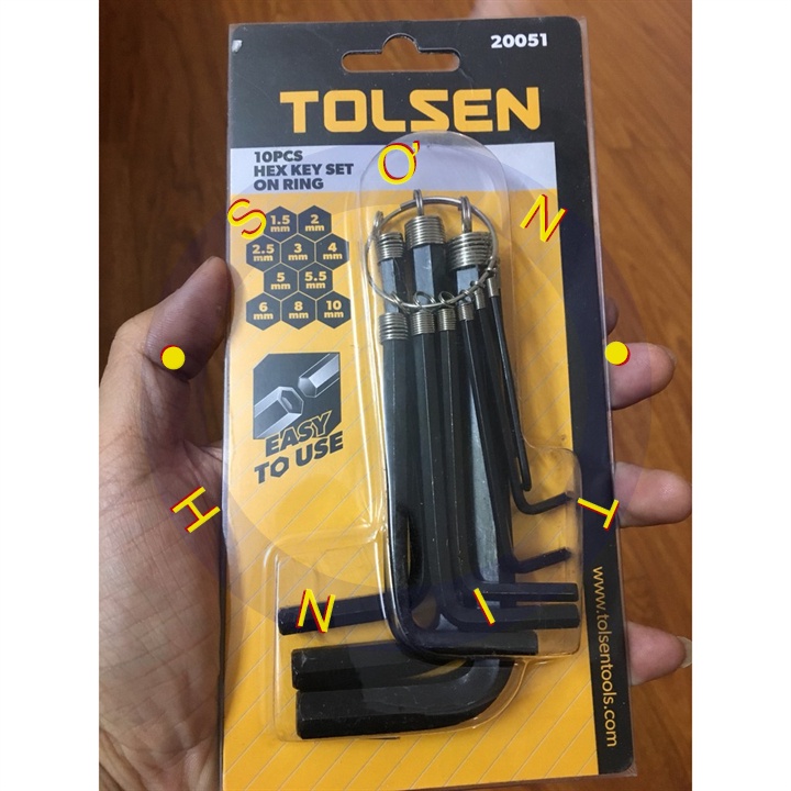 LỤC GIÁC BỘ 10 CÁI TOLSEN 20051