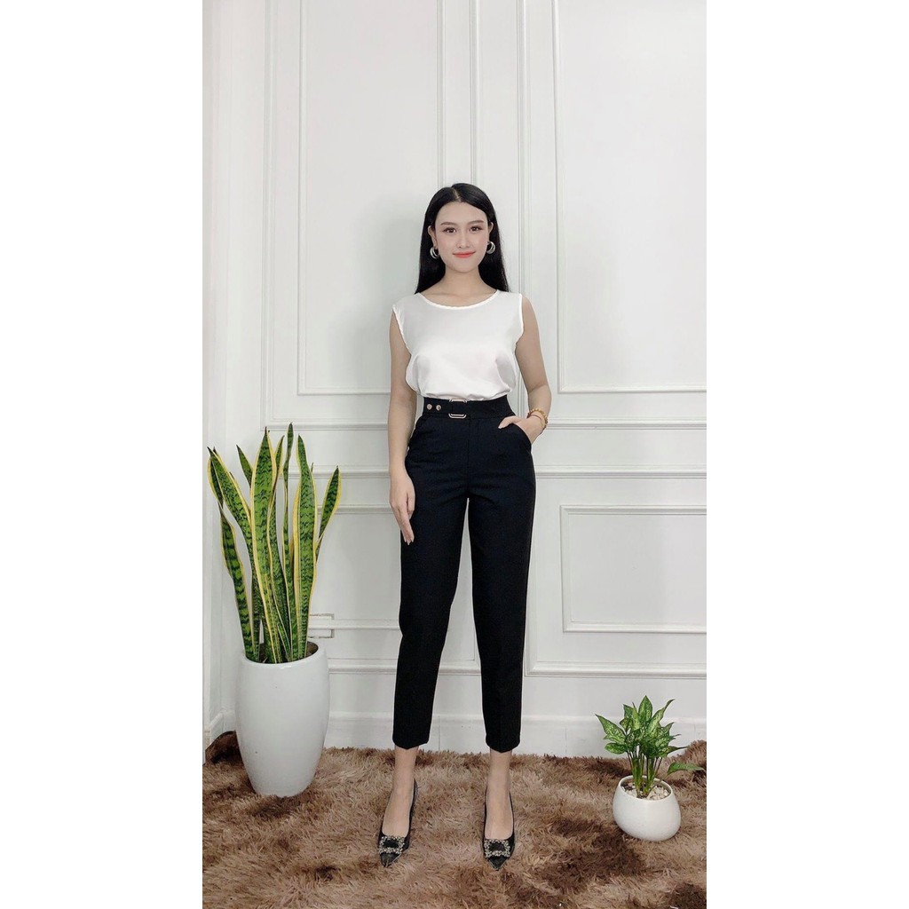 (MS2)QUẪ̉̀N TÂY CÔNG SỞ NỮ DÀI ĐAI CẠP LƯNG CAO - VẢI VITEX DÀY DẶN MỀM MẠI - KIỂU DÁNG QUẦN BAGGY VẢI CÔNG SỞ | BigBuy360 - bigbuy360.vn